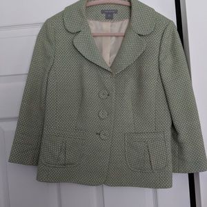 Green Ann Taylor 3/4 sleeve jacket